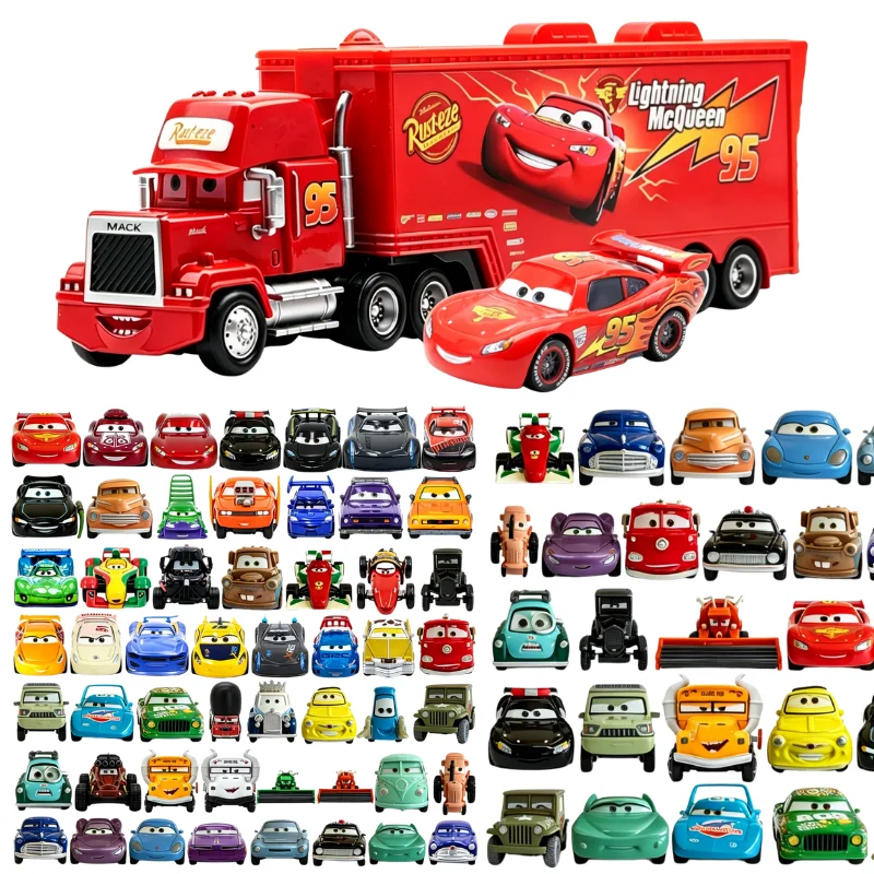 @#NEW Cars Toys 4-13CM Lightning McQueen Uncle Mack Frank 1：55 Model Racing Car Toys Fans Collection Toys NEWYEAR Christmas Gift