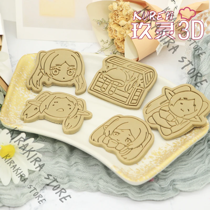 

Frieren: Beyond Journey's End Q Version Himmel Stark Biscuits Anime Cookies Cutter Props Cosplay Baking Printed Baked Molds