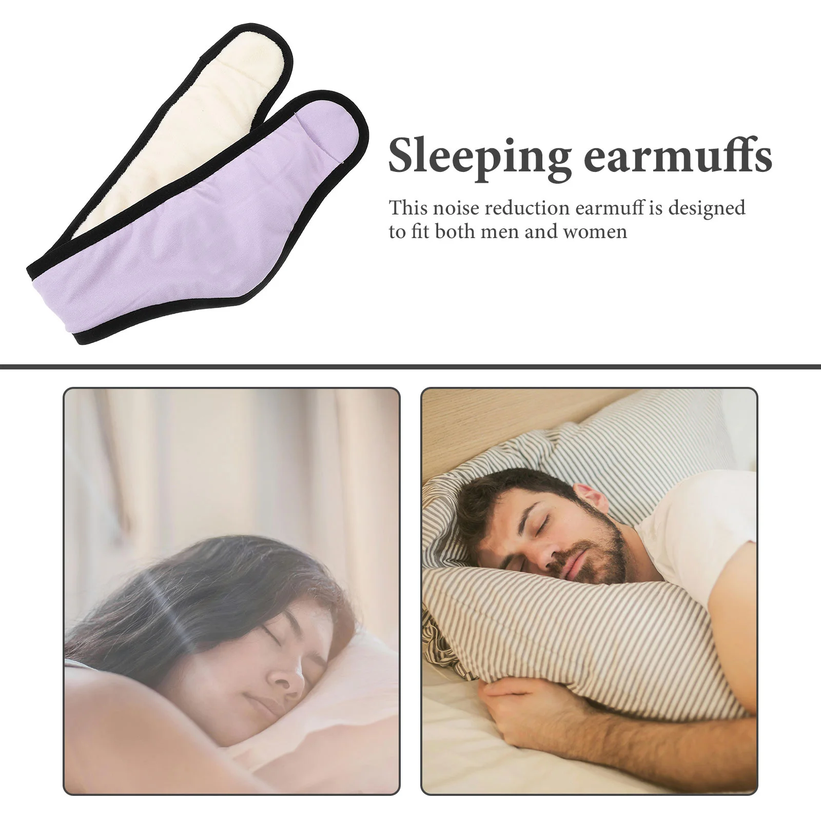 غطاء للأذنين للنوم قابل للتعديل لتدفئة الأذن، عصابة رأس سميكة ومريحة للأذن لفصل الشتاء والسفر والنوم للبالغين والنساء والرجال