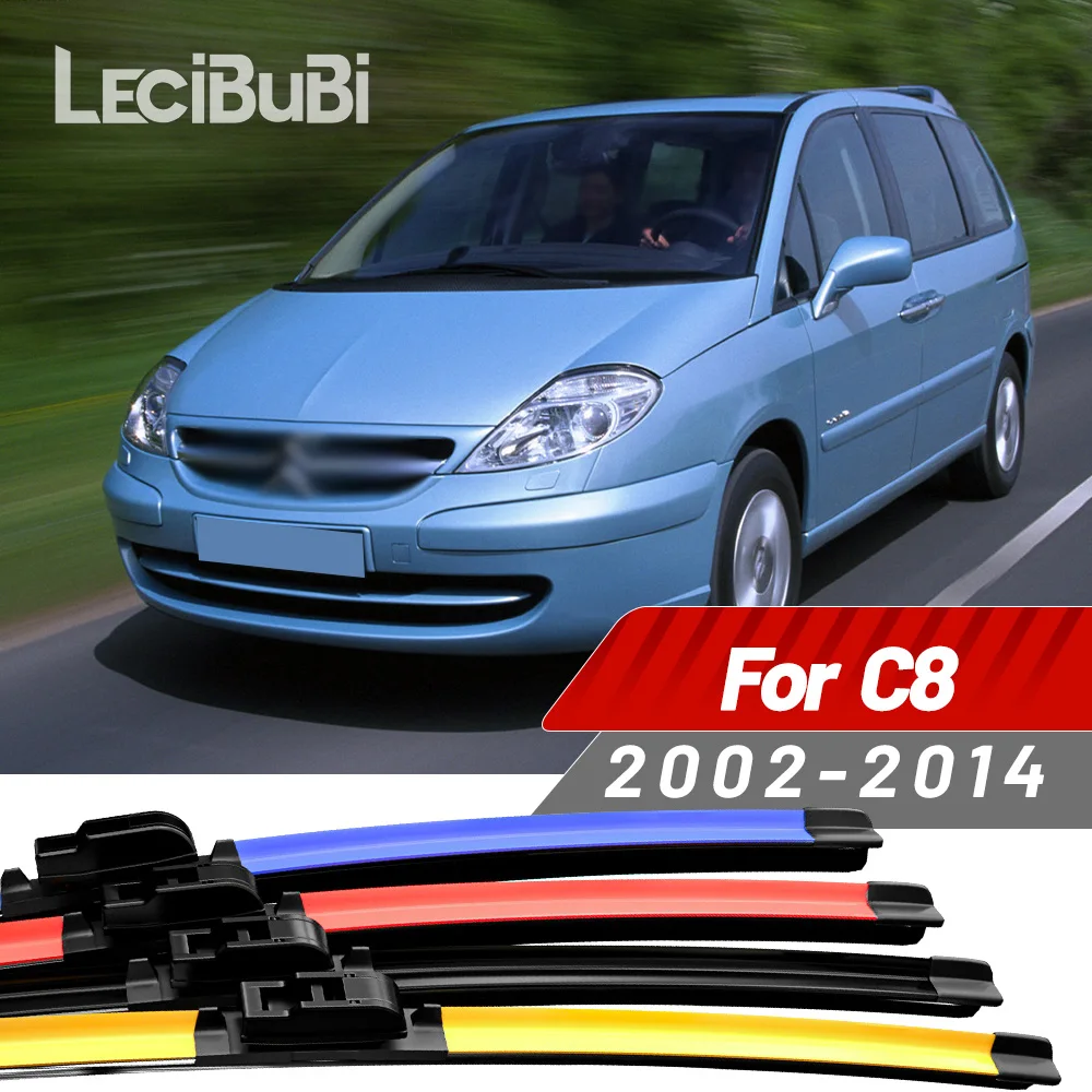 2 stücke Für Citroen C8 2002-2014 2004 2005 2006 2007 2008 2009 2010 2011 2012 2013 frontscheibe Wischer Klingen Scheibenwischer