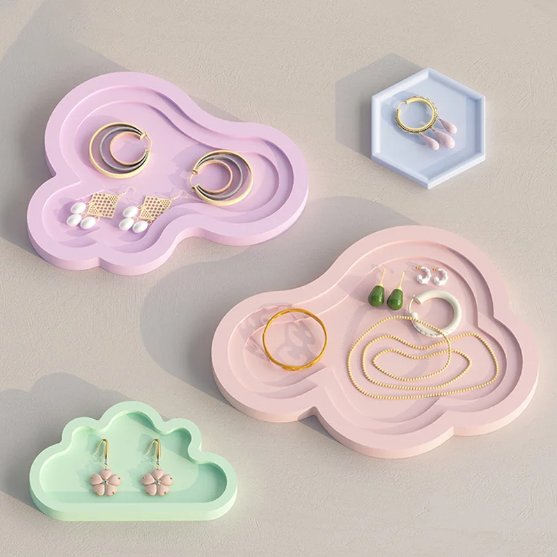 

DIY Clouds Shape Tray Silicone Mold Jewelry Display Tray Epoxy Casting Coaster Resin Mold Handmade Container Storage Plate Mold