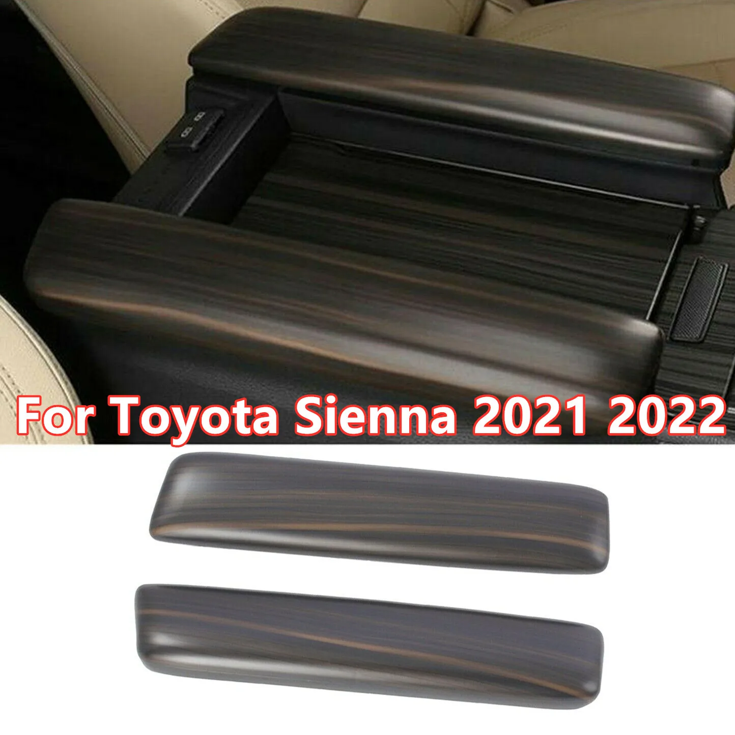 

Для Toyota Sienna 2021 2022, подлокотник под дерево, центральная крышка консоли, декоративная отделка