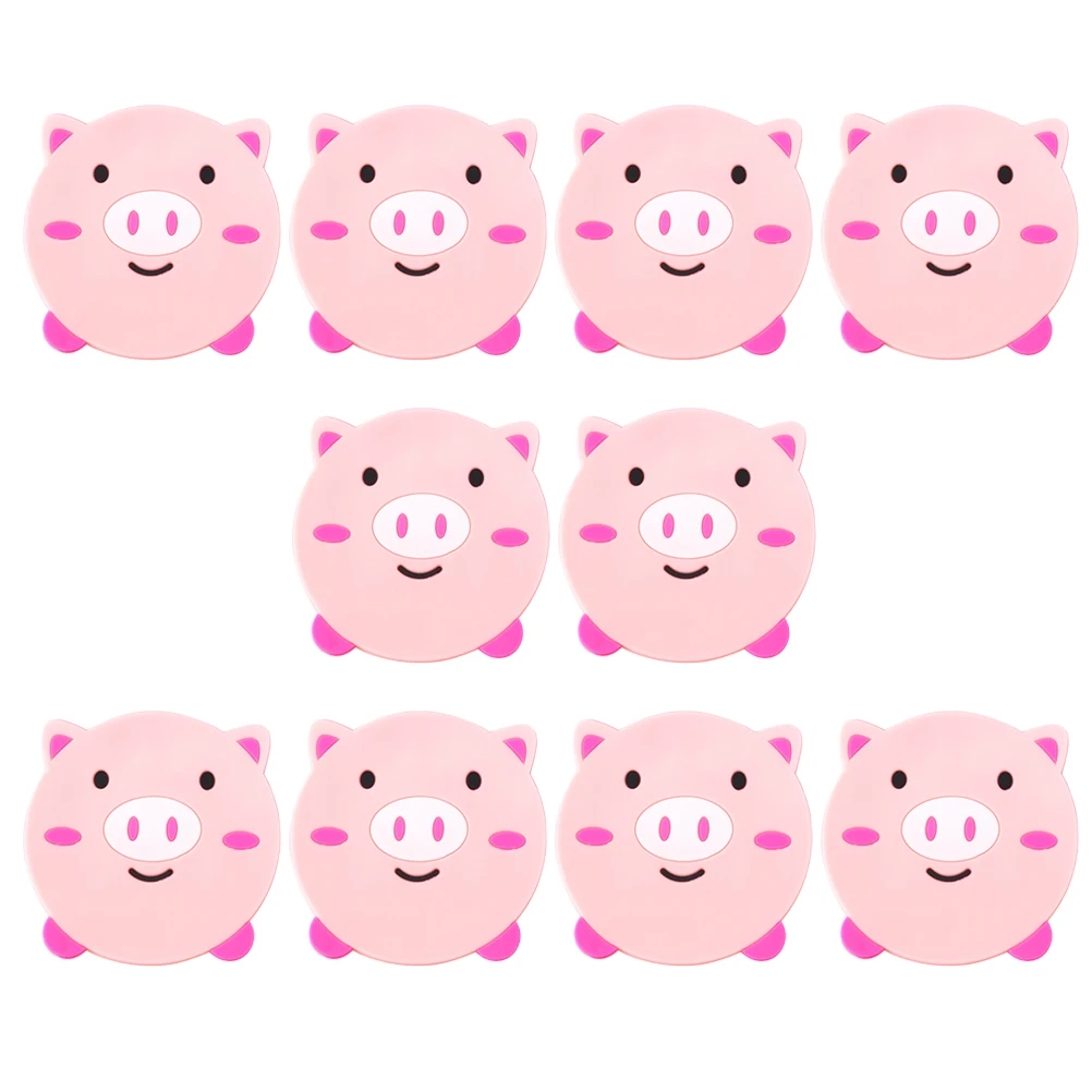 

10 pcs Animal-shaped Coasters Pvc Cartoon Pattern Scratch-resistant Waterproof Desk Tidy Home Office Bar