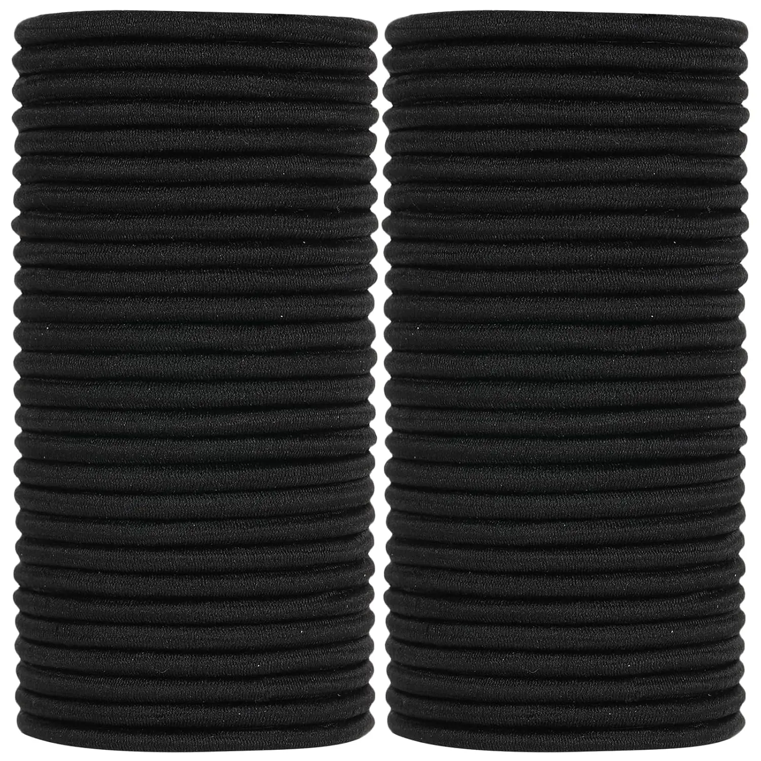 

280 Bulk Black Hair Ties - 4mm Elastic Bands for All Hair Types, Non-Slip & No Damage