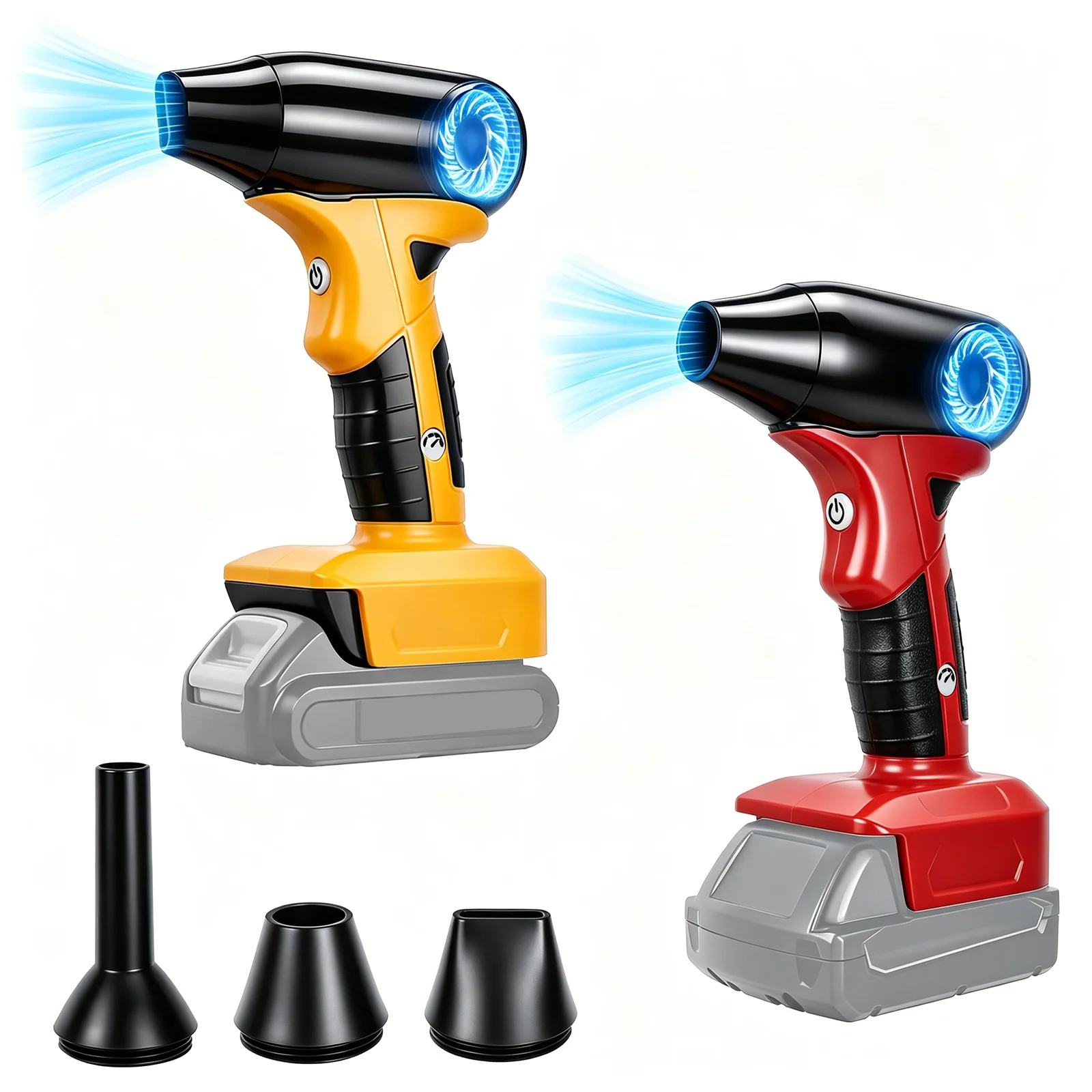 Kipas Turbo Jet Tanpa Sikat 130000RPM 4-Kecepatan, Kipas Angin Listrik Bertenaga Kuat Untuk Baterai Dewalt/Milwaukee 18V 20V