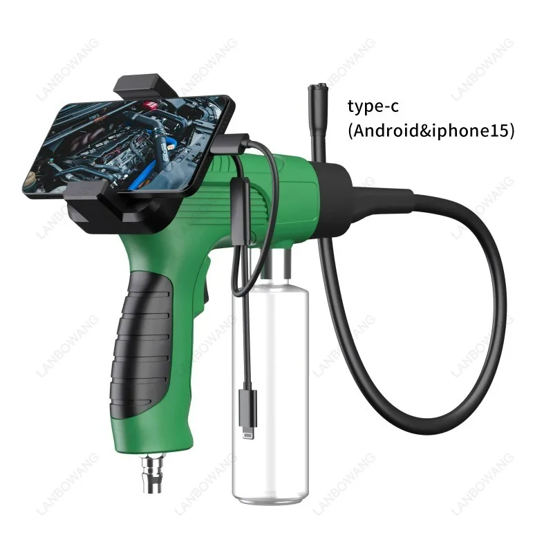 For Android iOS 2MP 1080P Side‑View Side Spraying Borescope, CMOS Digital Endoscope Microscope for Air Conditioner Cleaning