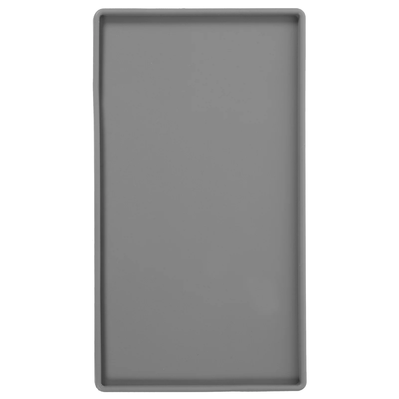 Jewelry Trays Non-slip Mat Silicone Storage Plate Vanity Bathroom Counter Organizer Grey Provide Luxury