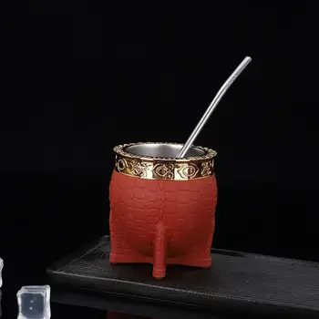 1 ks hrnek na čaj/kávu z nerezové oceli s dvojitou stěnou 200ml izolovaný hrnek na yerba mate, čaj, kávu, pivo, dvojitý hrnek 8 nejlepší prodej Pohár Yerba Maté - №6