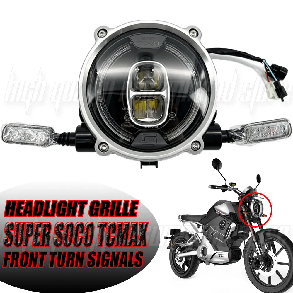 VMOTO SUPER SOCO TC MAX TCMAX LED Headlight Assembly With Front Turn Signals Electric Motorbike Parts