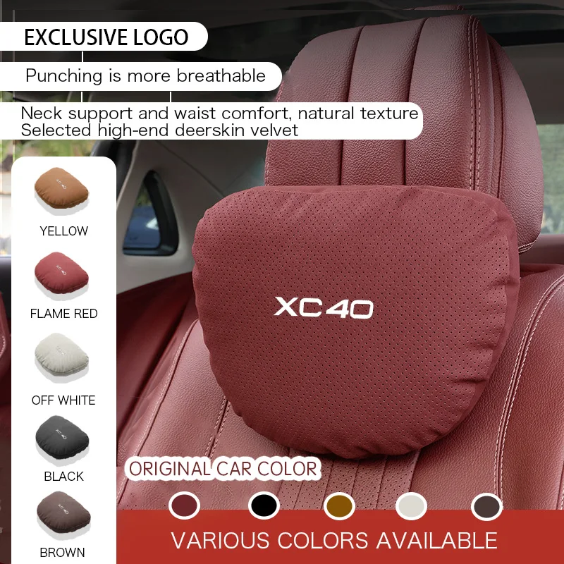 

Car Neck Pillow Seat Headrest Lumbar Spine Protectio For Volvo XC40 Key Cover Carplay R Accessories screen protector 2024 2025