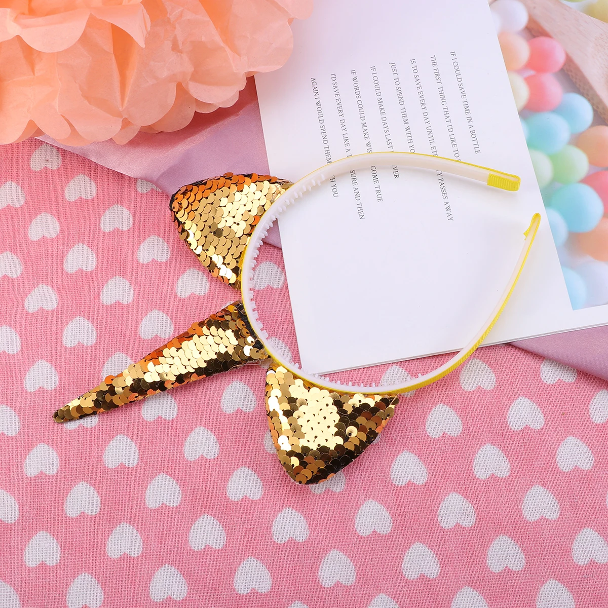 

Unicorn Paillette Hair Hoop Yellow Shining Hairband Hair Ornament Party Accessory for Kids and Special Days Headband,hair Band