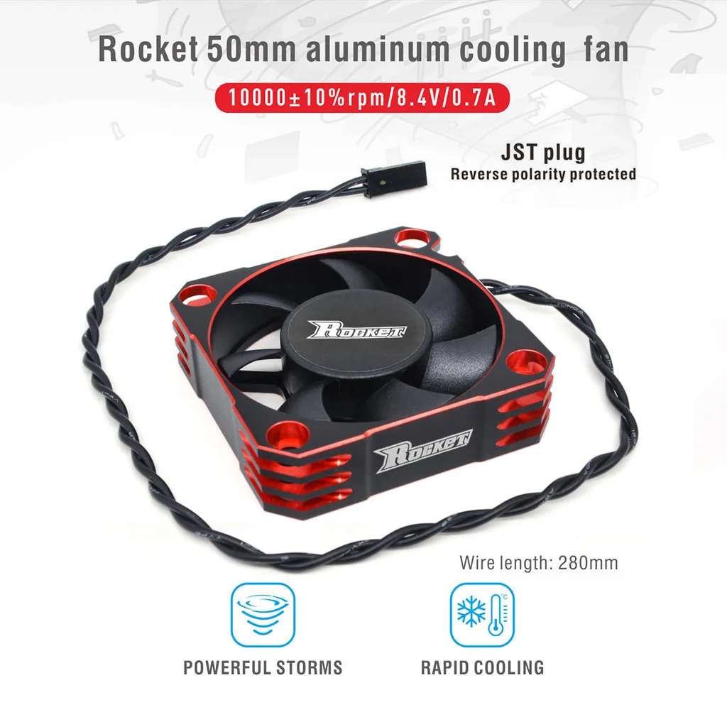 Melampaui Hobby Rocket 25Mm 30Mm 36Mm 40Mm 50Mm Kipas Pendingin Logam untuk Pembuangan Panas Motor RC ESC-Merah & HITAM