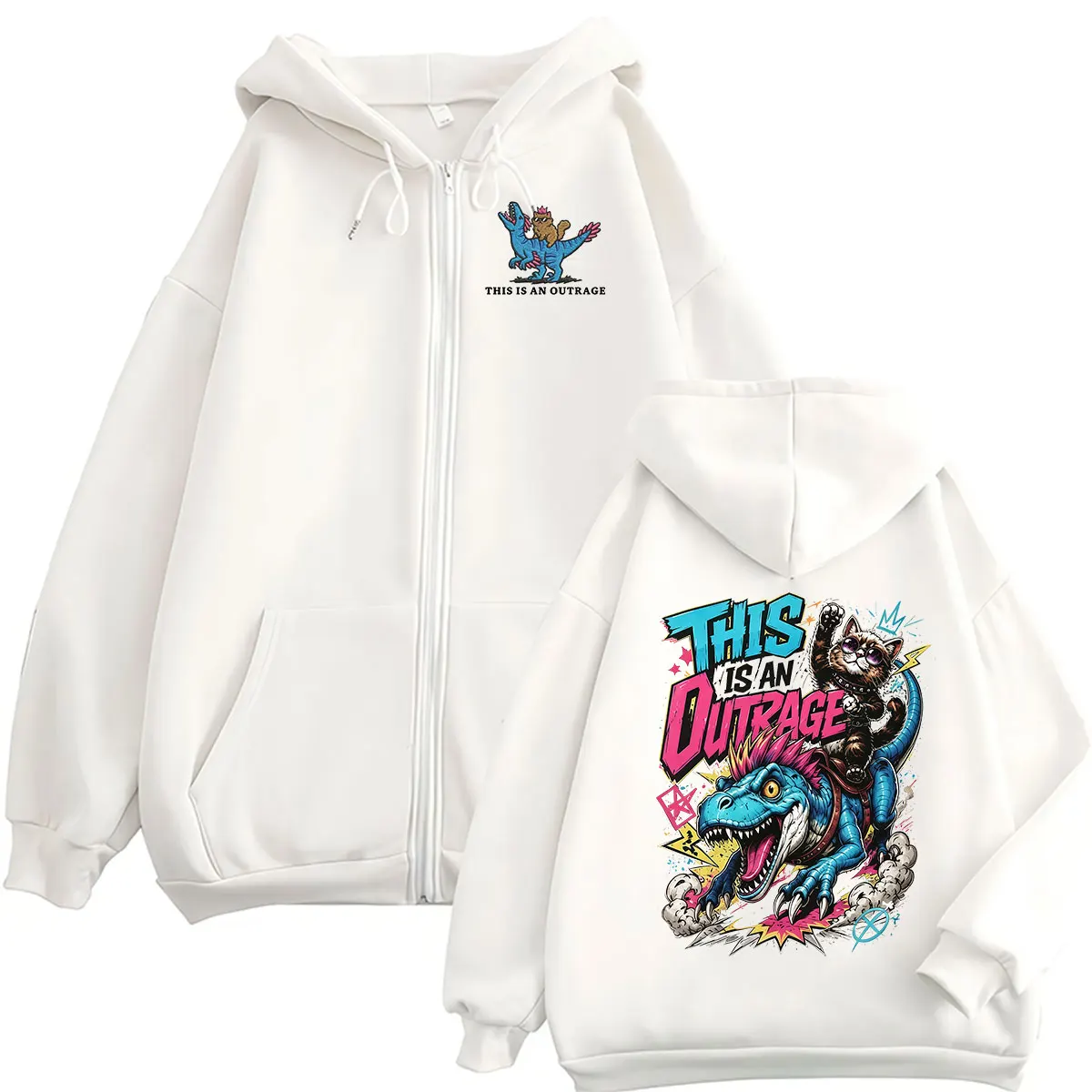 Game Dungeon Crawler Zipper Hoodie Princess Donut Carl This Is An Outrage Pullover Sweatshirt Men Women Long Sleeve Coats Hooded