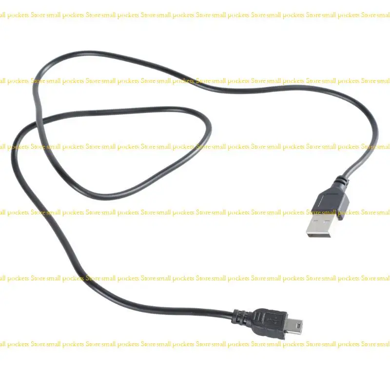 R1WD USB A Male to B Mini 5 Pin Data Sync Cable for Laptop Computer High Speed Data Transmission Durable