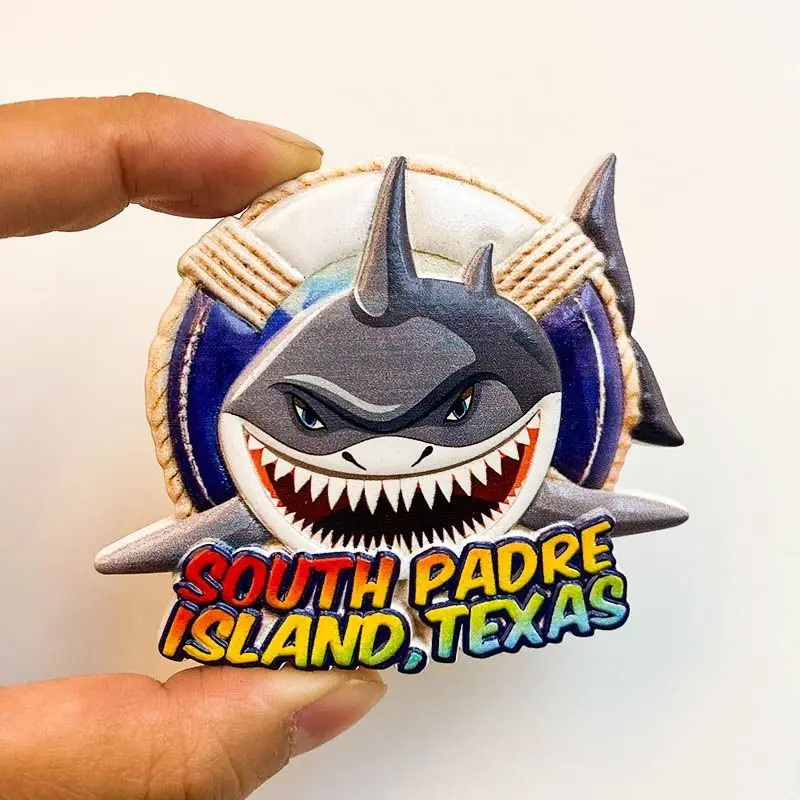 

Texas, USA Travel Souvenir Fridge Magnet Shark Personalized Creative Gift Resin Strong Magnet