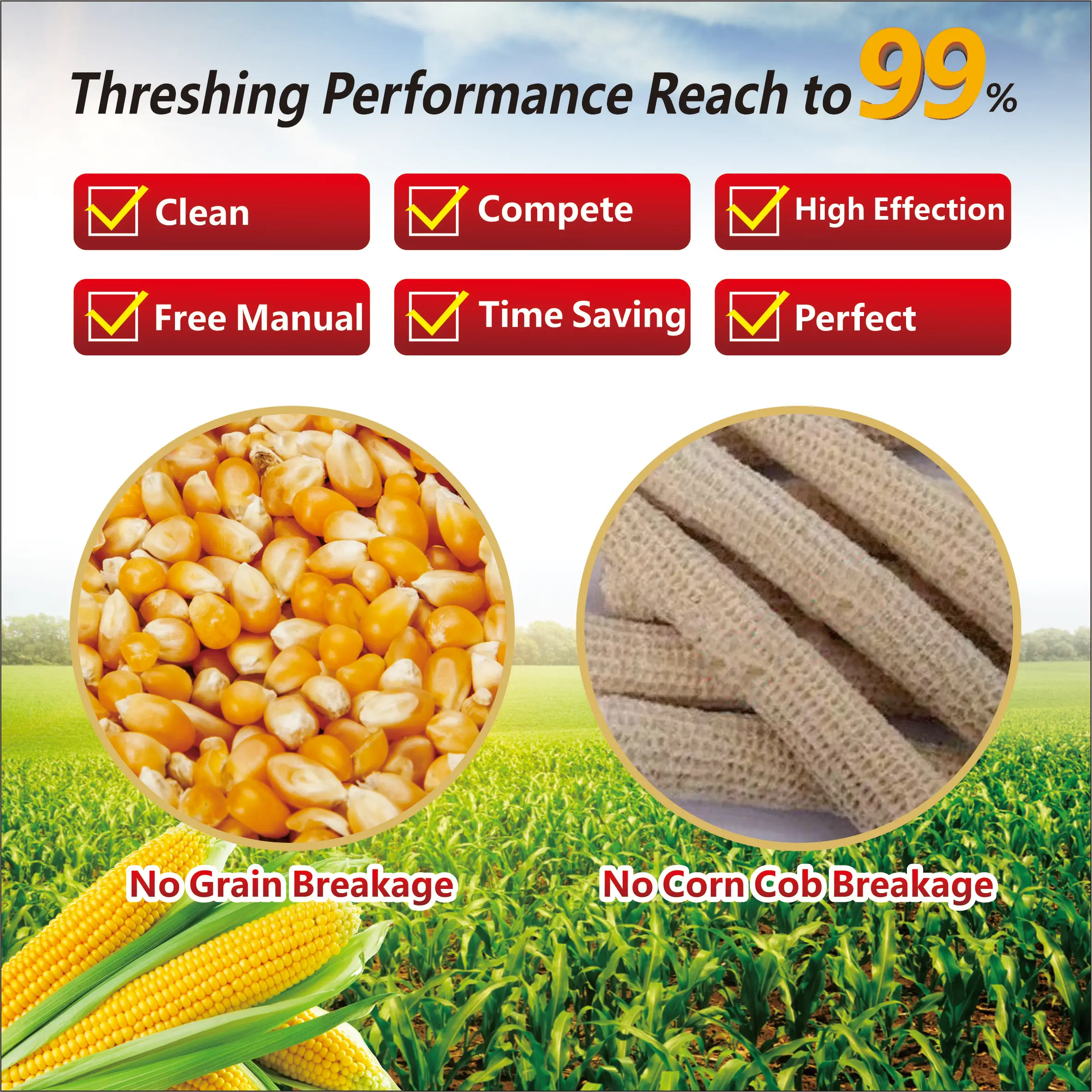 Fabriekslevering Maïs Maïsschiller Sheller Dorsmachine Landbouwmachine