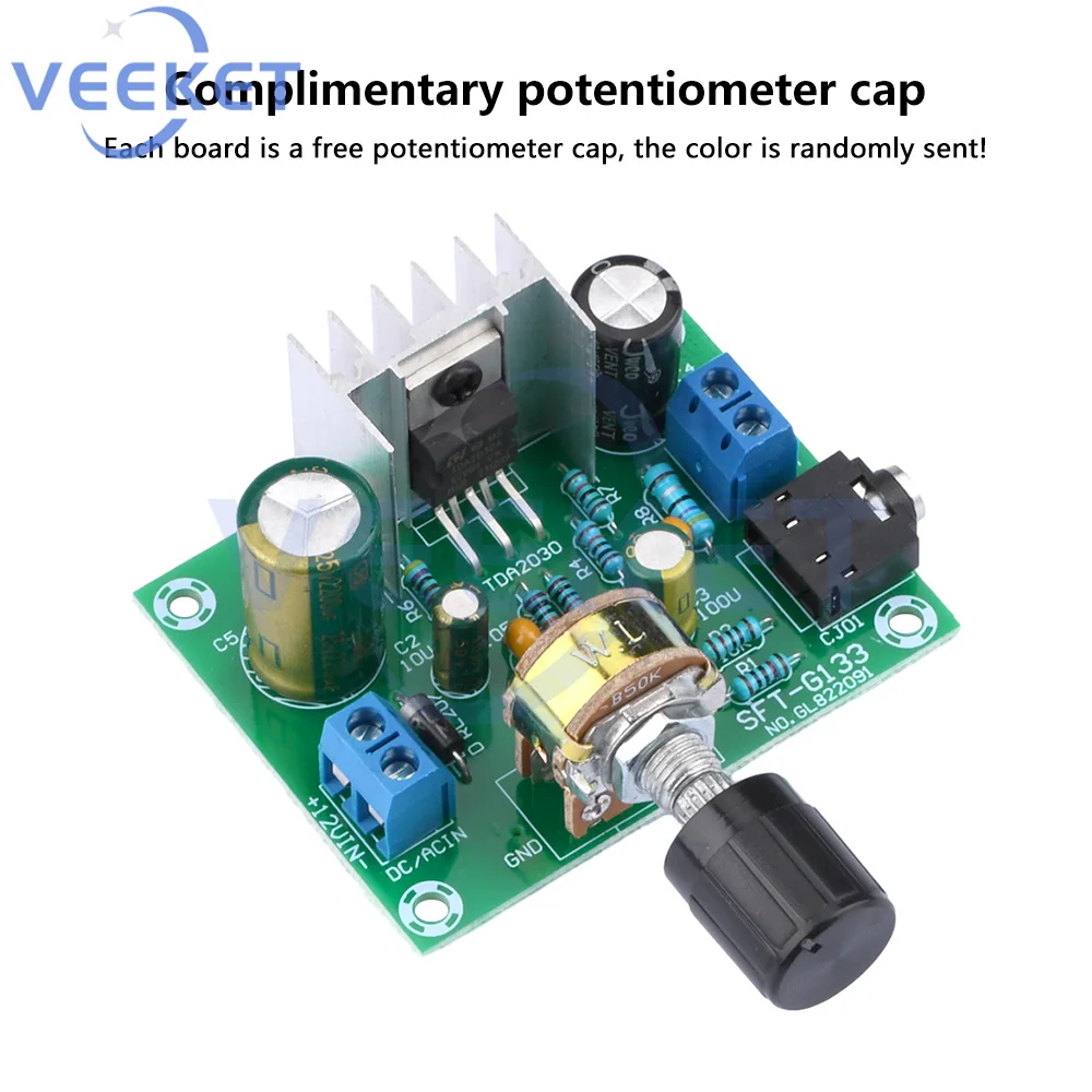 

TDA2030A Amplifier Board Finished Product High-fidelity Mono Wide Voltage 9-20V Input 12V 15W Digital Audio Module