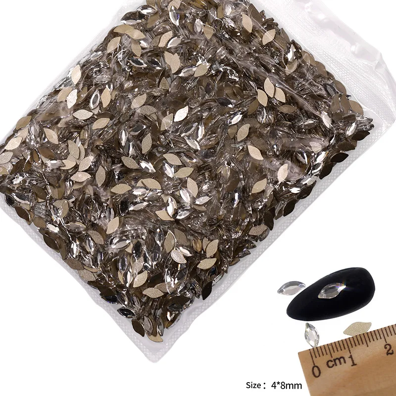 VDD P541-P580 Großhandel 1440 Stück Glas-Kristall-Strass mit flacher Rückseite, Glitzerstein in verschiedenen Formen für DIY-Bastelarbeiten, Nagelkunst und Dekoration – Detail 31