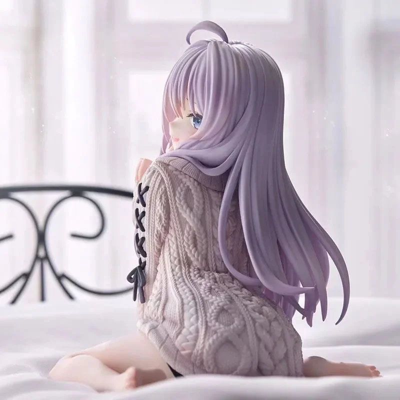 The Journey Of Elaina Anime Figure Knit Dress Witch Elaina Action Figure Pvc Collection 15cm Model Doll Toys For Christmas Gift