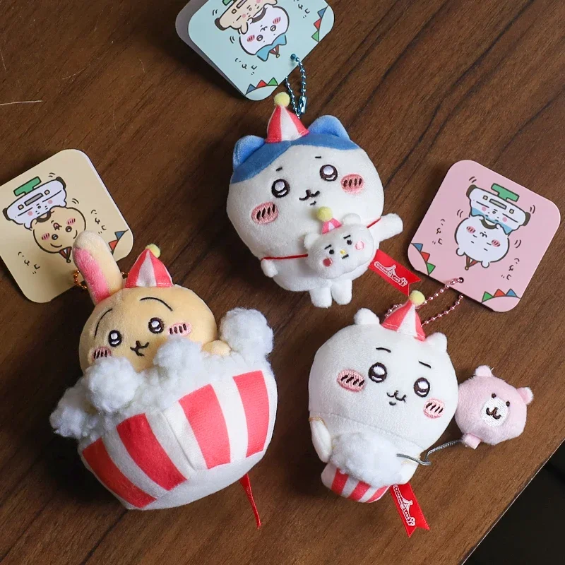 

New Homemade Chikawa Circus Series Hachiware Plush Doll Toy Girl Bag Pendant Anime Kawaii Usagi Cartoon Keychain Decoration Gift