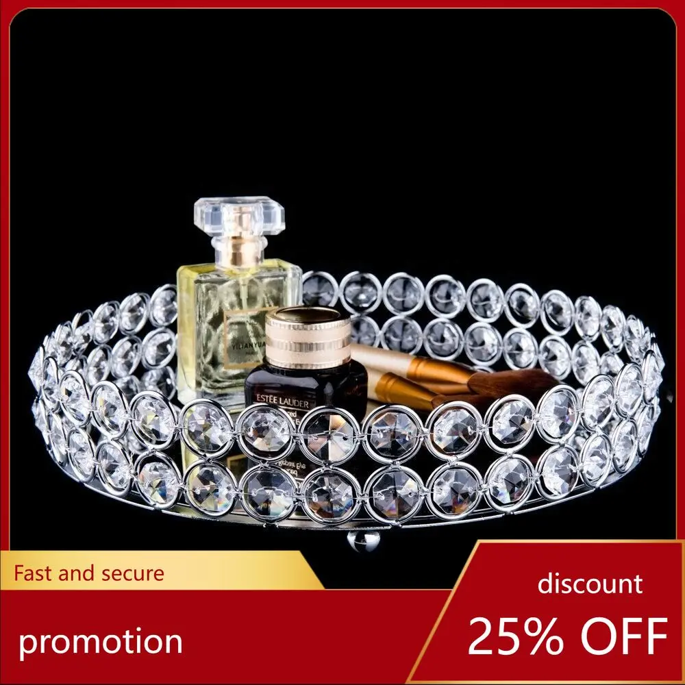 

YFY Crystal Round Plate 10inch Cake Stand Wedding Dessert Table Decoration Ornament