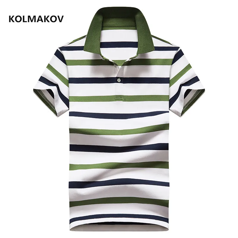 

Новое поступление лета 2023, Мужская классическая полосатая рубашка-поло из мерсеризованного хлопка, модные рубашки-поло с коротким рукавом, мужские блузки