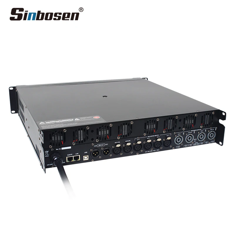Dsp22000Q Super Bass Switching 2U High-Power Dsp Amplifier With Dante Networking Fir Filtering