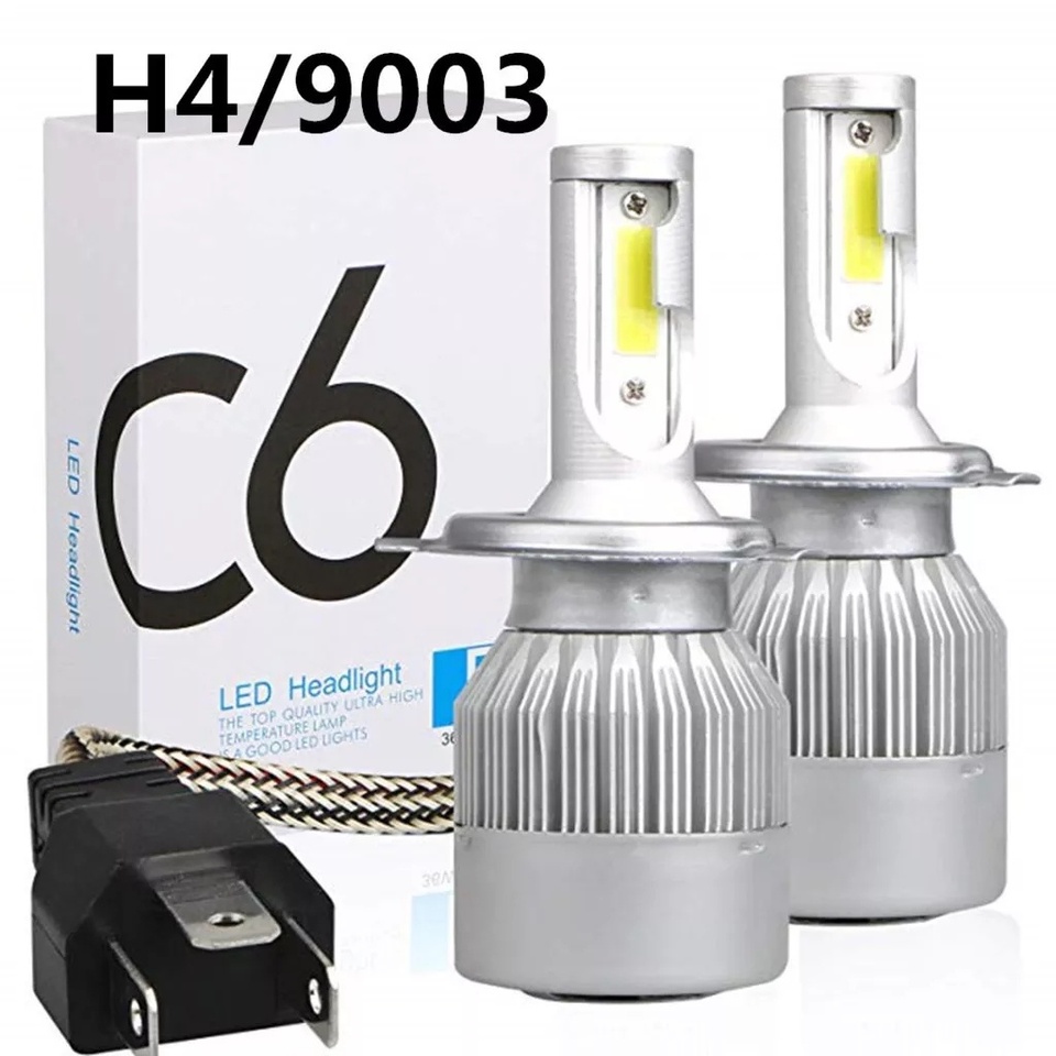  car led headlights 2Pcs C6 H4 H7 H11 9005 9006 7600LM 36W LED Car Headlight Hi / Lo Beam Light Bulbs colour 6000K 