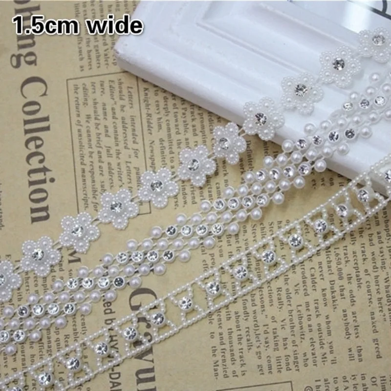 Fine Beaded And Diamond Connected Lace DIY Women\'s Child Headdress Bracelet Necklace Shiny Making Gift Box Multipurpose Ribbon