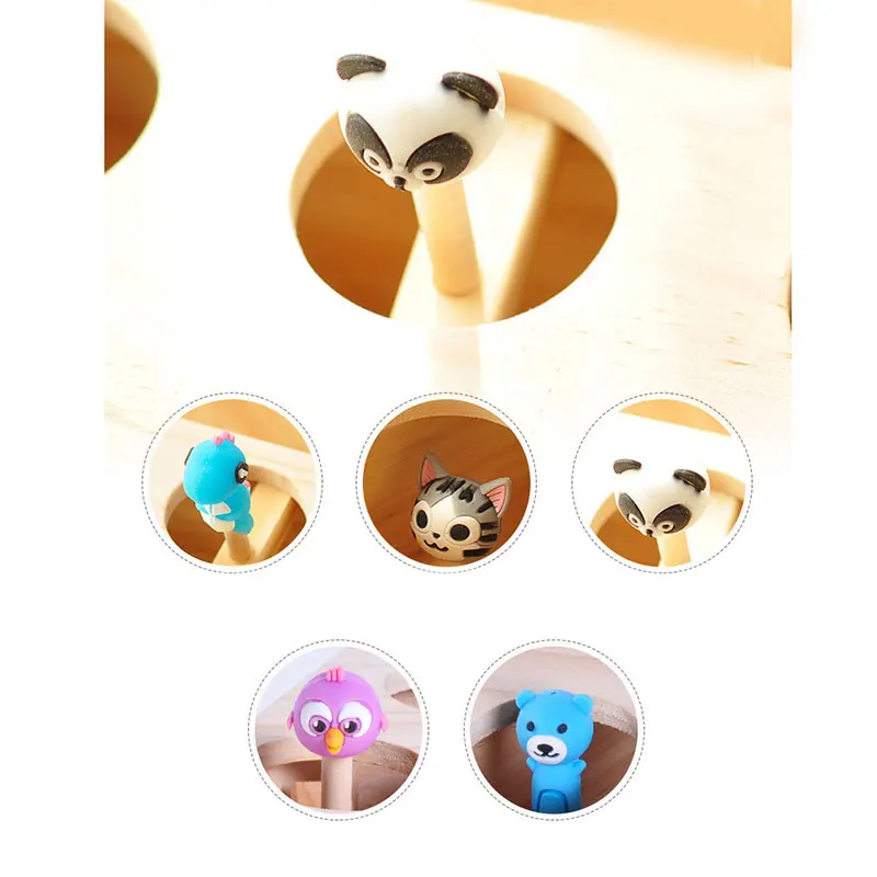 Houten Kat Whack-A-Mole Speelgoed Kat Speelgoed Hamster Speelgoed Houten Kat Speelgoed Voor Spelen Met Kat Kat Hamster Houten Schattig Grappig