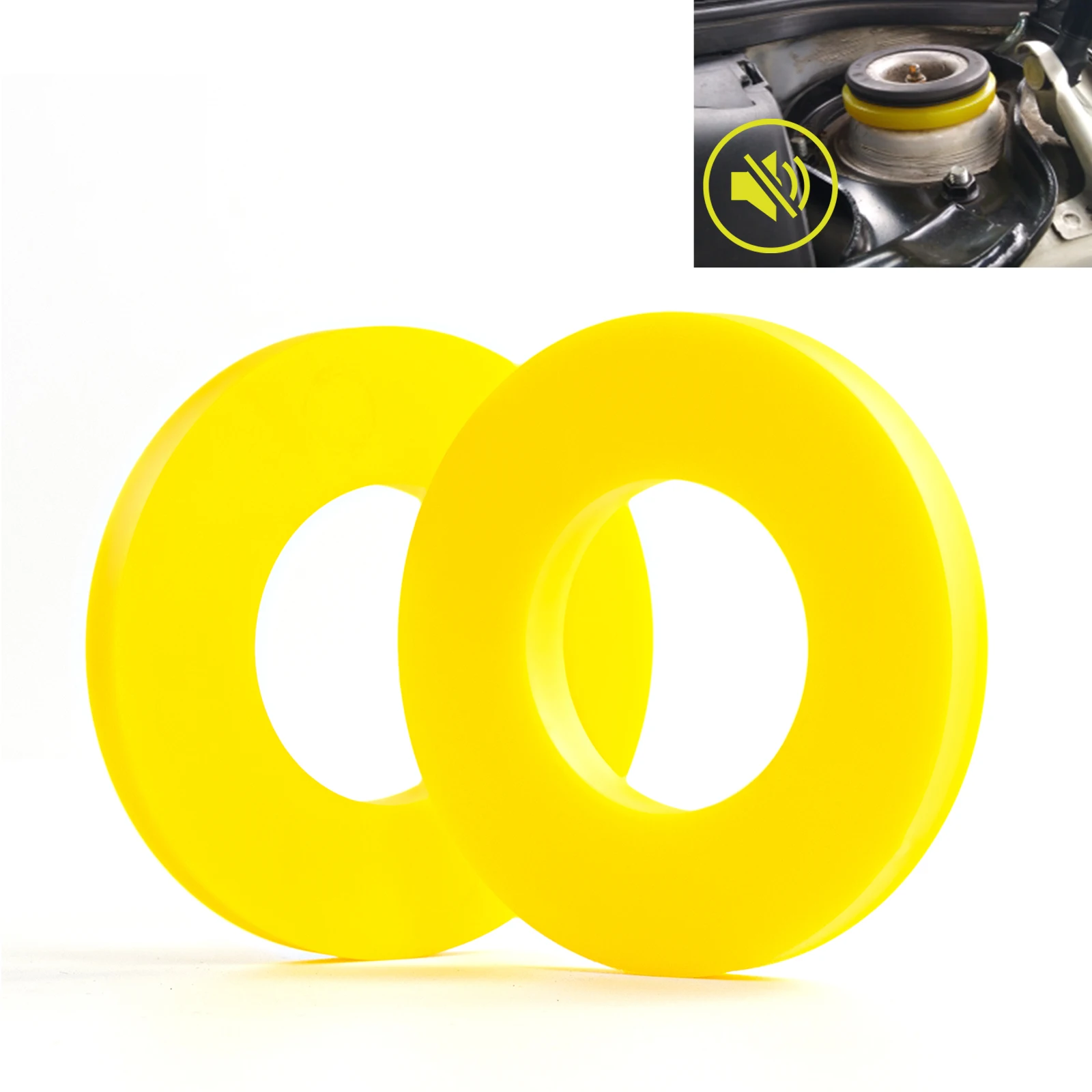 2PCS Shock Absorbing Rubber Ring For Fiat Panda MK1 MK2 Gingo City Cross  Bushing Hood Seal Front Rack Bearing Top Mount Tower