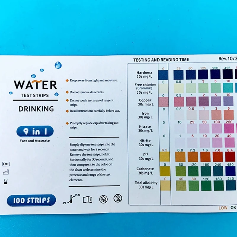 Test Kit Water Test Kit For Well And Faucet Test Kit Tests For PH, Chlorine, Lead Nitrite And More