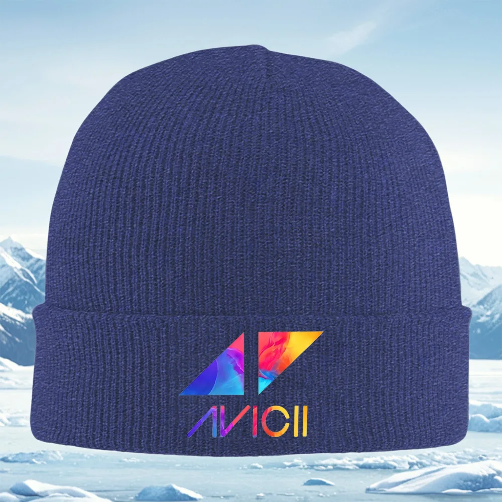 Design astratto del logo musicale colorato Uomo Donna Cappello lavorato a maglia unisex Beanie Pullover Cap Inverno Termico Caldo Natale Outdoor Cycli