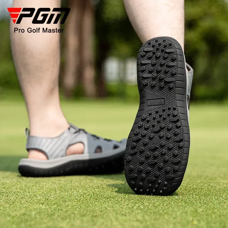 PGM Men's Golf Shoes Sandals Anti Slip Studs Super Breathable Shoes Knob Laces  Summer Breathable