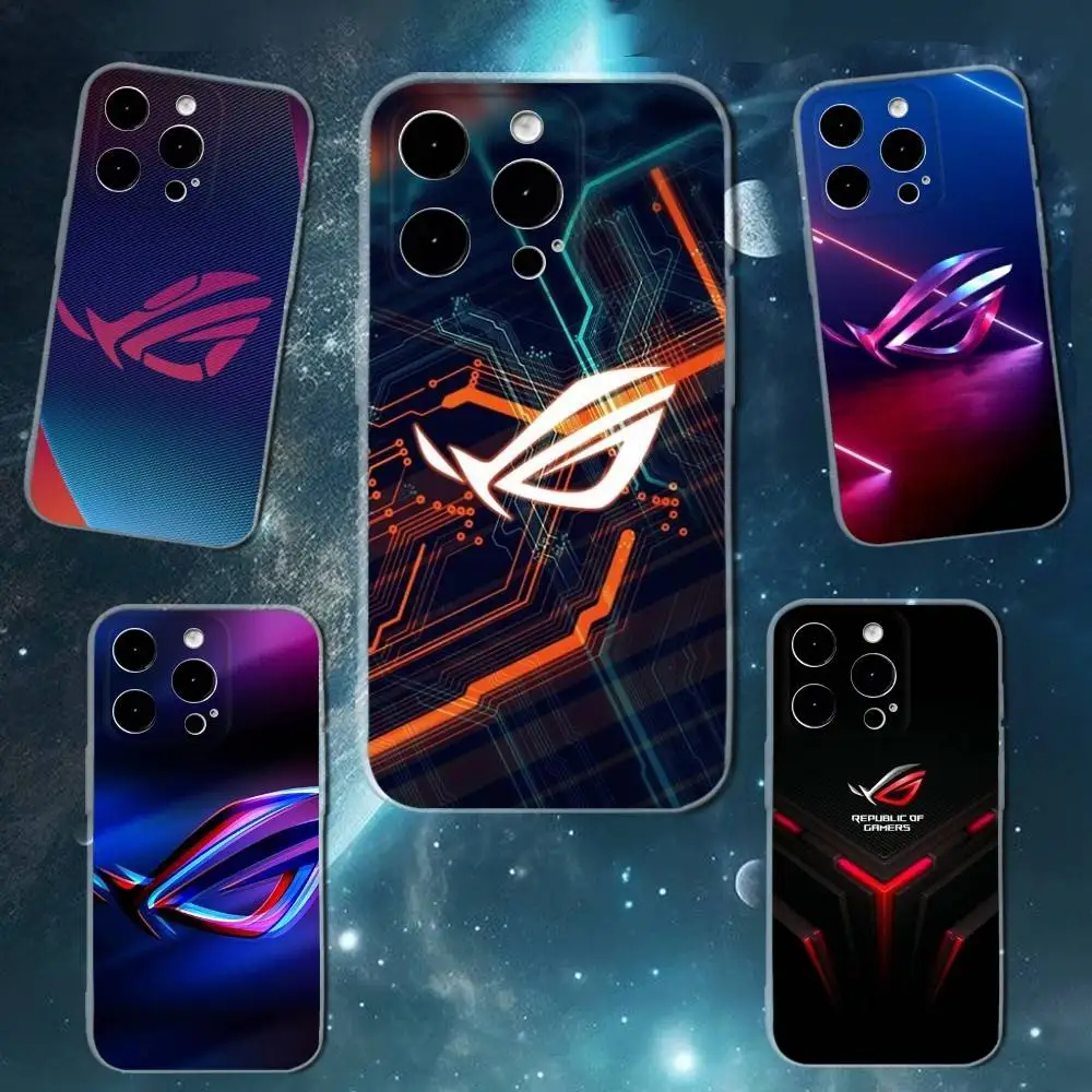 

Public Of Gamers ROG Phone Case For iPhone 16,15,14,13,12,11 Plus,Pro,Max,XR,XS,X,7,8 SE,Mini Transparent Silicone Soft