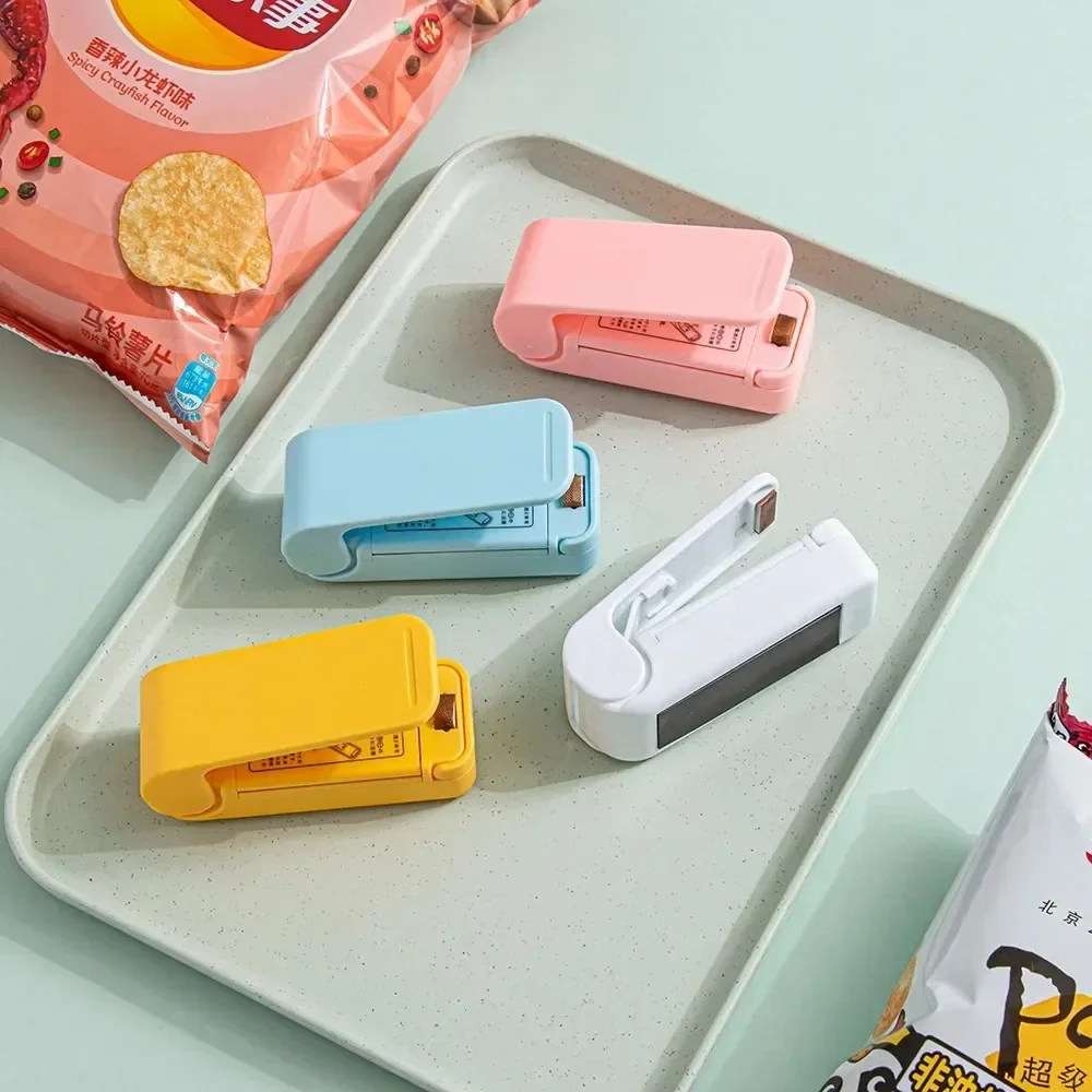 Mini Plastic Bag Sealer Storage Bag Clip Sealing Storage Machine Portable Sealer Packaging Seal Food Snacks Kitchen Accessories