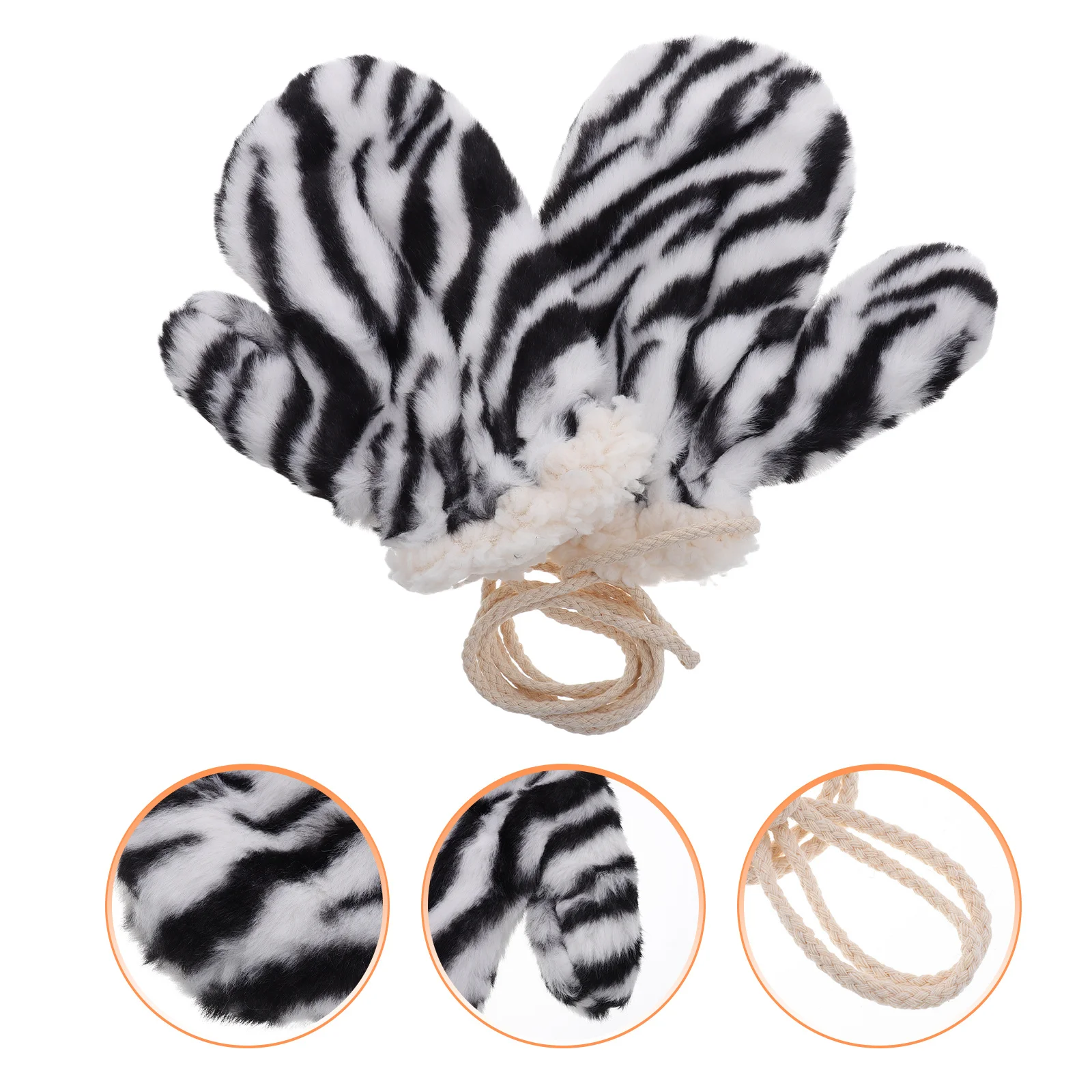 1Pair Warm Winter Gloves Women Mittens Thickened Flannel Hanging String for Cycling Driving Snow Driving Gloves for Women