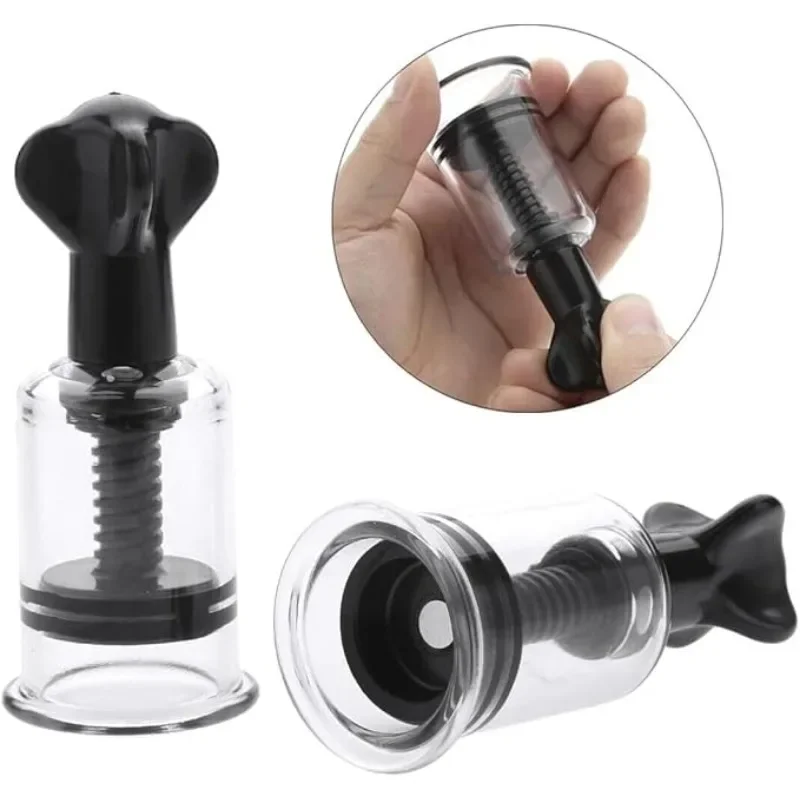 BDSM Nipple Suction Cup Set – Adjustable Breast & Clitoris Sucker Pump for Erotic Play, Adult Nipple Clamps for Women & Men view 3
