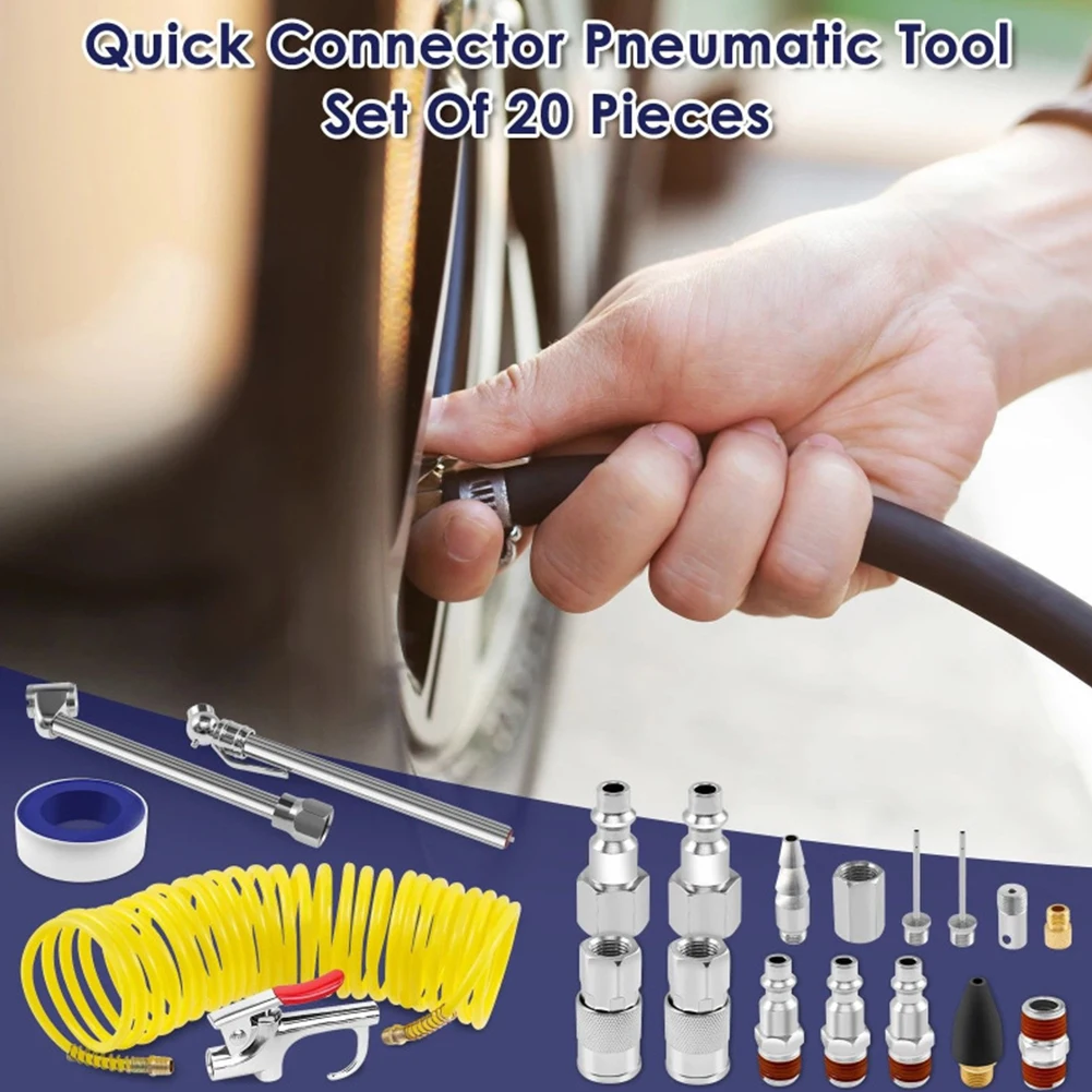 Garage Maintenance Pneumatic Tools Kit 20-piece Set Promotes Airflow Suitable For Garages For Car Air Conditioning