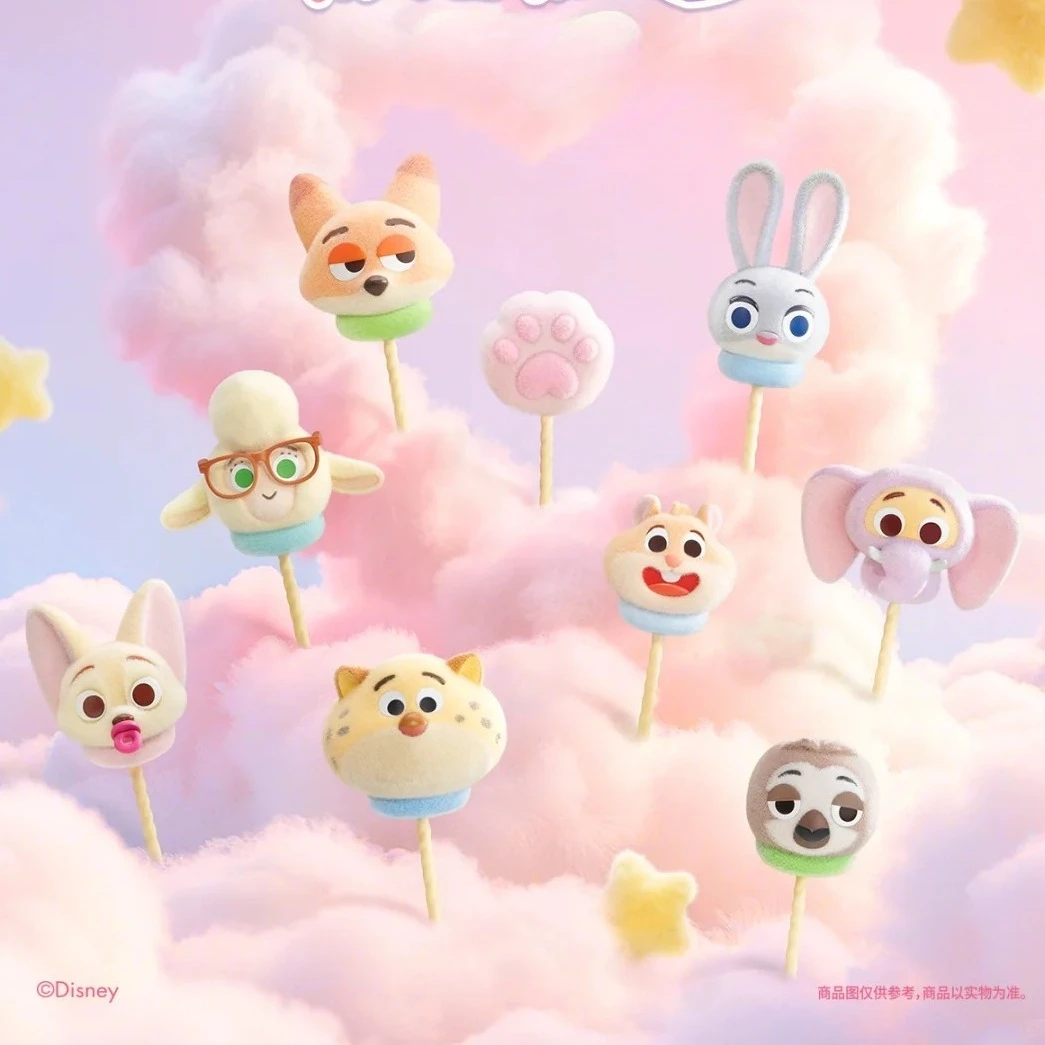 

52toys Zootopia Cotton candy marshmallow Blind Box Cute Nick Judy Action Figure Plush Doll Mystery Cartoon Collection Model Toys