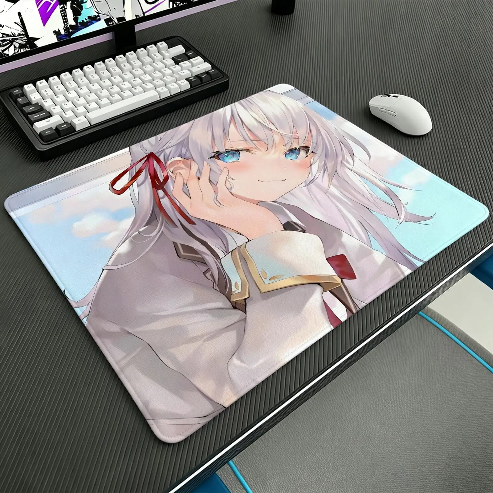 E‑Sports Pad,Alya Sometimes Hides Her Feelings in Russian Tough Stitched Border for Lightweight Portable Laptop Gaming