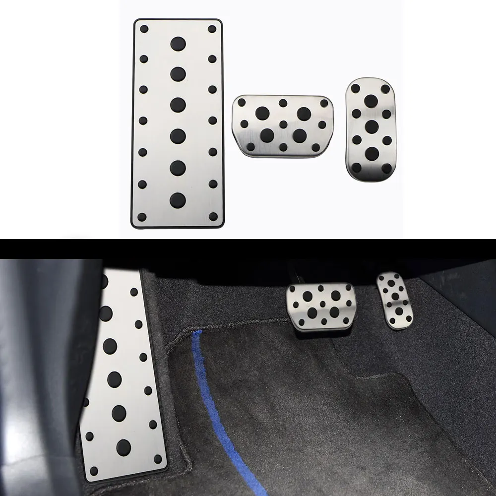 Anti-Slip AT Pad Kraftstoff Gas Bremse Fußstütze Pedal Abdeckung für Toyota C-HR CHR 2016-2022 Corolla 2019 Fortuner Hilux Revo 2015-2022 – Detail 1