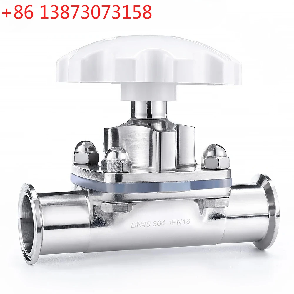 

304 stainless steel diaphragm valve, high-temperature resistant diaphragm, silicone manual quick installation diaphragm valve
