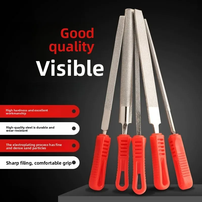 Diamond Hand File / Rough Jade Skin Removing File / Jade Ceramic Glass Grinding Tool / Manual Polishing Deburring File