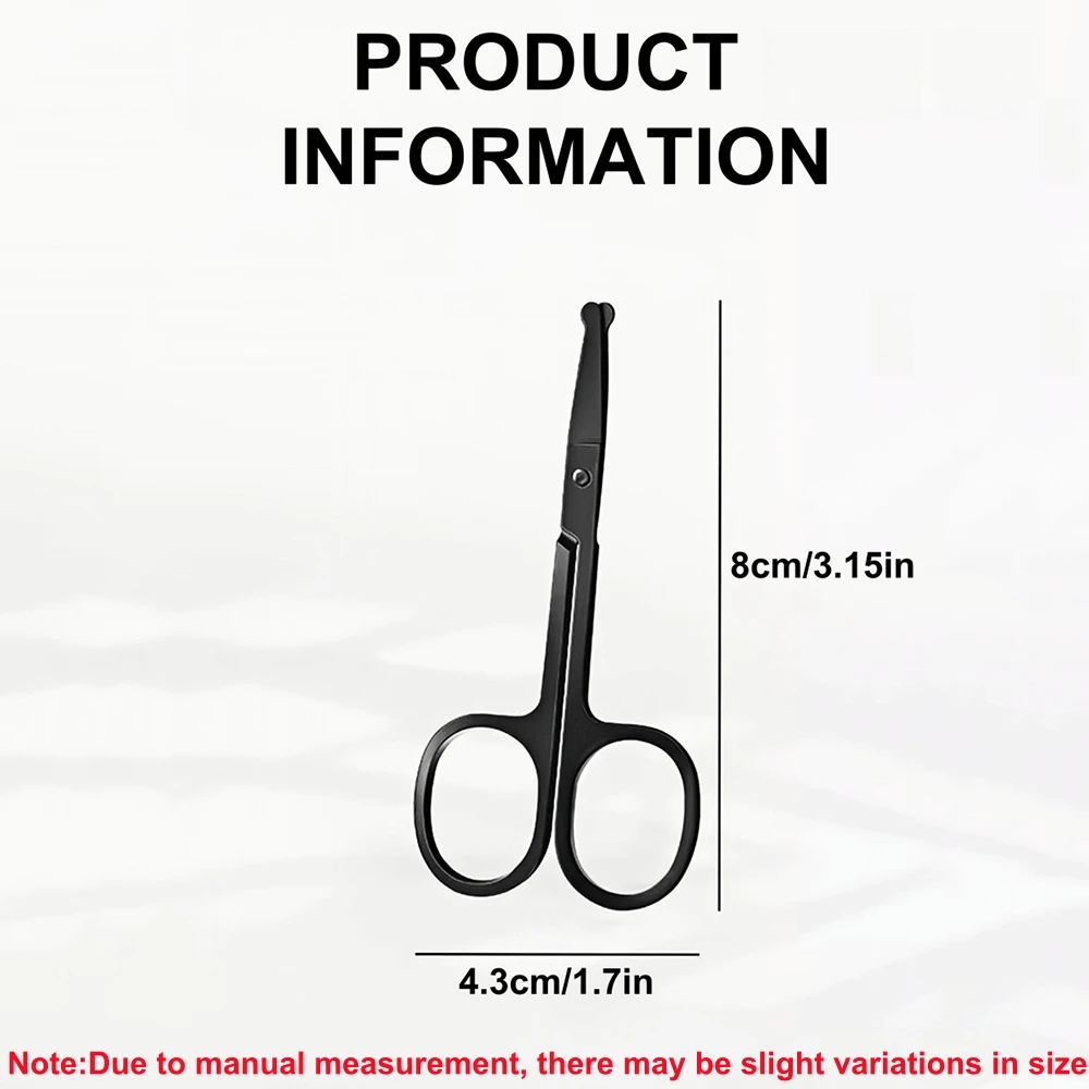 الفولاذ الدقة الأنف مقص عر تقريب المهنية مقص عر الوجه للحواجب اللحية الشارب أدوات التشذيب مع #6