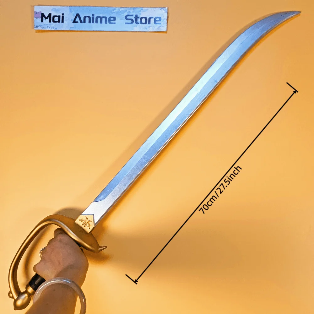 70cm 애니메이션 잭 해적 카타나 코스프레 소품 검 사무라이 검 나무 닌자 칼 실제 크기 일본 카타나 무딘 칼 장난감 선물