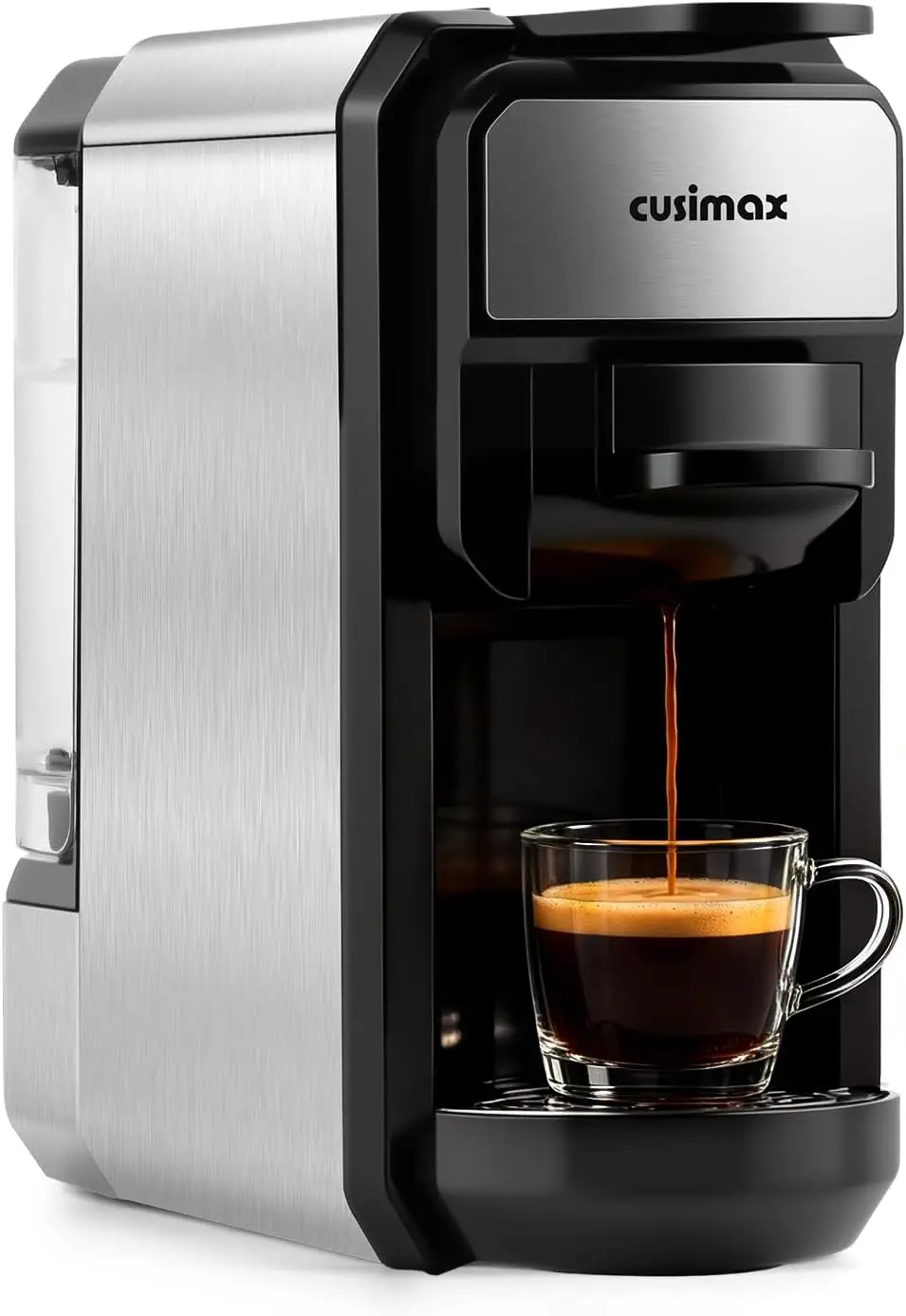 

Single Serve Espresso Machine 19Bar Coffee Maker with 20oz Water Tank, Compatible with Nespresso Pods