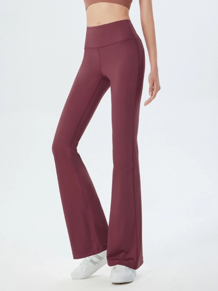 New Spring Summer Women's High-Waisted Leggings Tight-Fitting Flared Pants Slim Leg Long Thin Wide Leg Pants Slim Pants Women