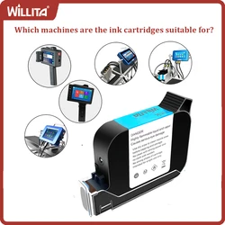 Willita Original Factory Ink Cartridge Fast Dry Solvent Ink Cartridge JS12/2588 Compatible Ink Cartridge For 12.7 Inkjet Printer