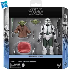 Zamów w przedsprzedaży Oryginalna figurka Hasbro Star Wars The Black Series Yoda & Clone Commander Gree 6 cali (15 cm) Model G0213